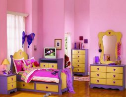 Lãng mạn với màu tím hồng cho phòng ngủ